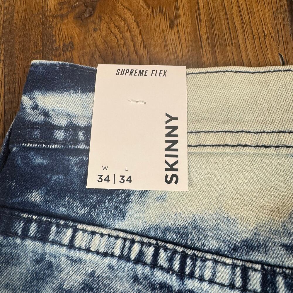 Rue 21 34 x 34 Premium Supreme Flex Skinny jean graffiti paint acid wash - Picture 13 of 13